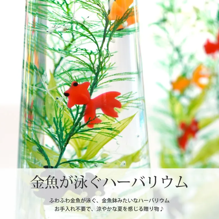 金魚ハーバリウム・Lサイズ』｜横浜花まりか フラワーギフト店