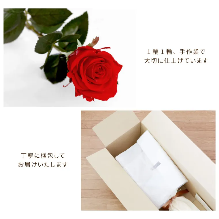 12本のバラ・プロポーズの花束 』 プリザーブドフラワー | 横浜花