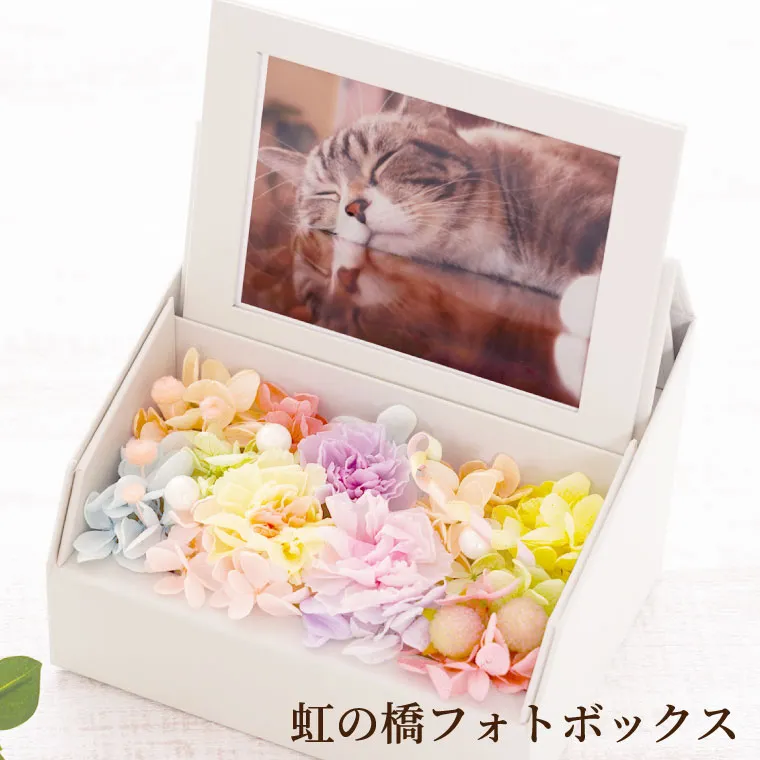ペットちゃんの 虹の橋 フォトボックス』 お供え プリザーブドフラワー