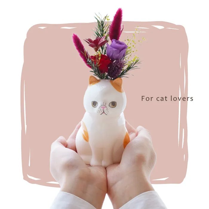 猫ちゃんのオブジェ、プリザつきアレンジメント 楽天市場】猫（形態（フラワーアレンジメント）動物