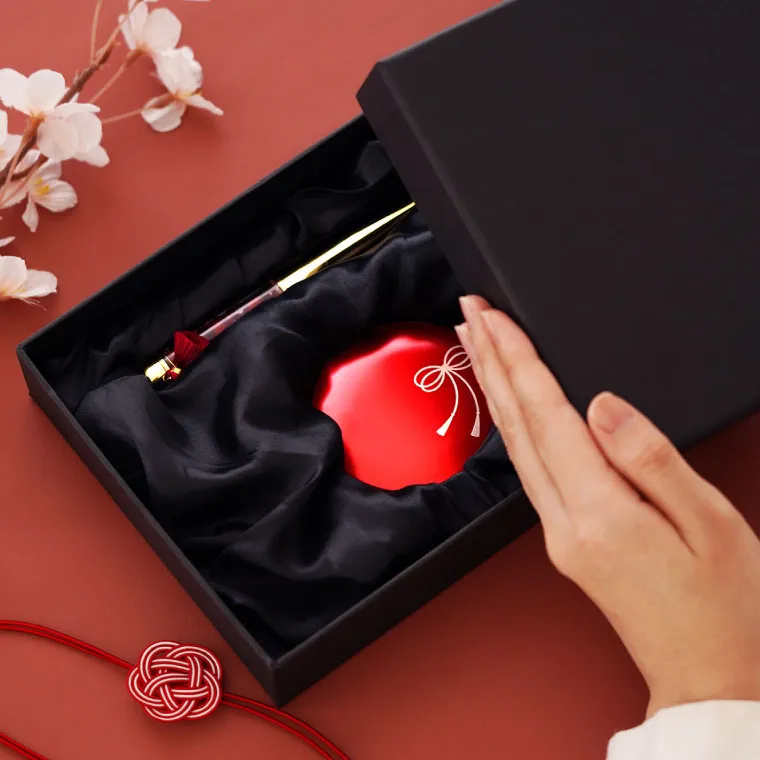 和風ハーバリウムボールペン＆ミラーセット 替え芯付き』｜横浜花