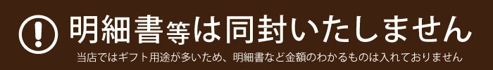 明細書は同封いたしません