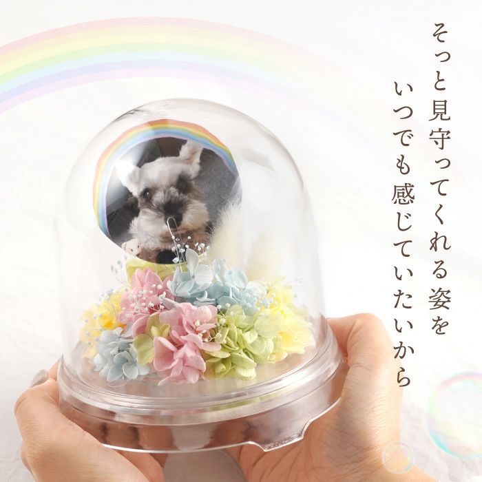 ペットちゃんのメモリーポット お供え プリザーブドフラワー