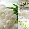 白いチューリップの花束・50本 お供え 生花