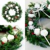 コニファー＆ローズのクリスマスリース 18cm プリザーブドフラワー