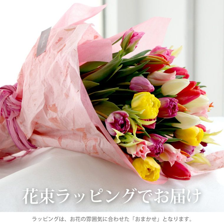 チューリップの花束 ・50本』 生花 | 横浜花まりか フラワーギフト店