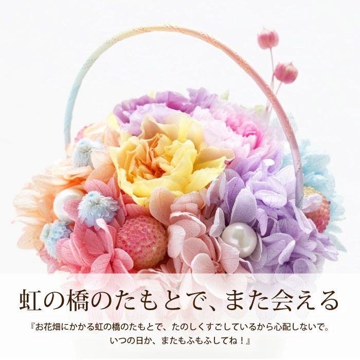 ペットちゃんの虹の橋 Twinkle トゥインクル お供え プリザーブドフラワー