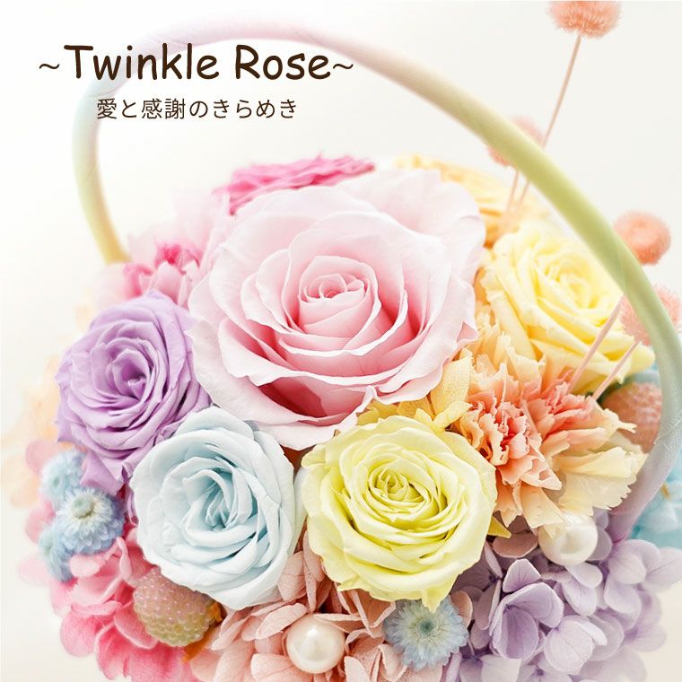 ペットちゃんの虹の橋 トゥインクル・ローズ お供え プリザーブドフラワー