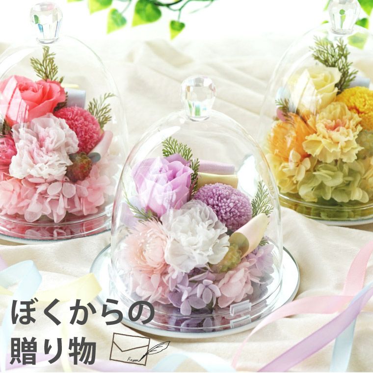ペットちゃんの虹の橋 お供え花ドーム プリザーブドフラワー