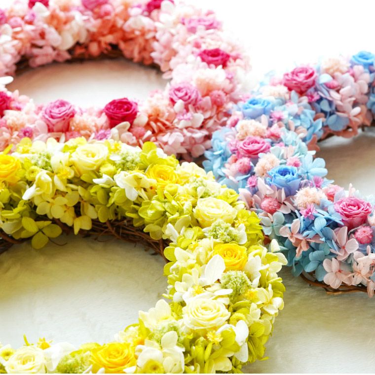 イモーテル スペシャルリース・28cm プリザーブドフラワー