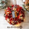 光るセレクトクリスマスリース M 25cm LED付き