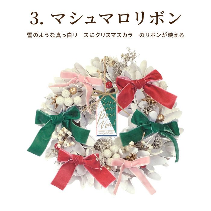 光るセレクトクリスマスリース M 25cm LED付き