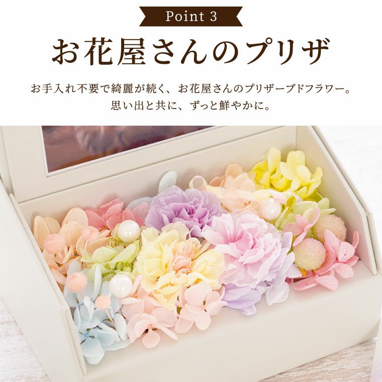 ペットちゃんの 虹の橋 フォトボックス お供え プリザーブドフラワー