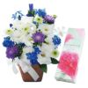 天国の母へ感謝のお花とカーネーションのお線香セット お供え 生花