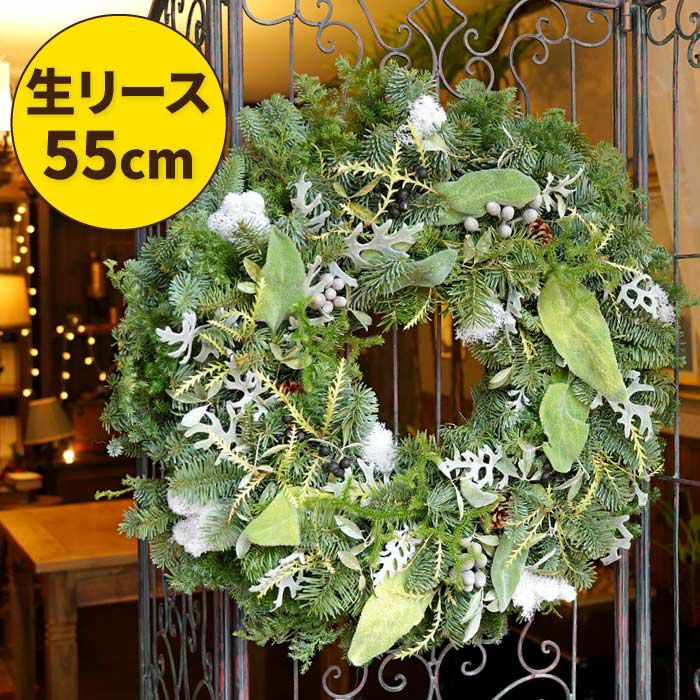 ヒュッゲ クリスマスリース･生 55cm