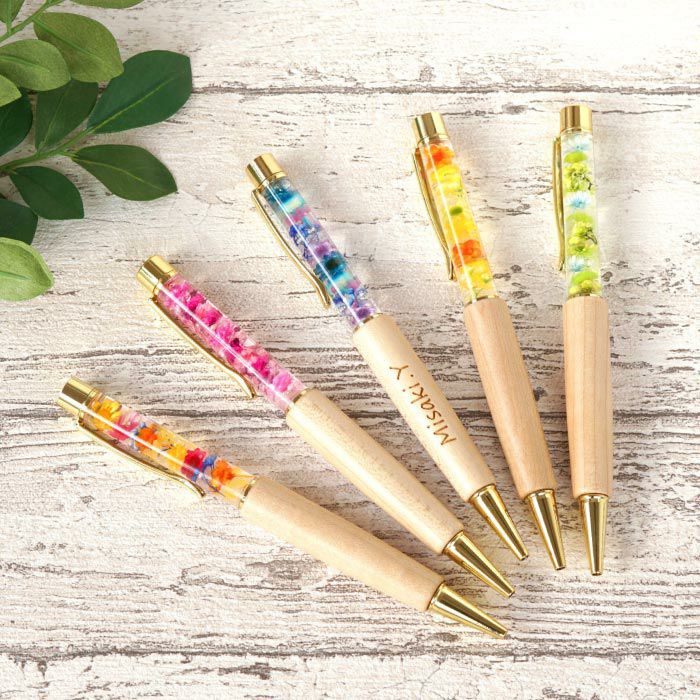 名入れ木製ハーバリウムペン