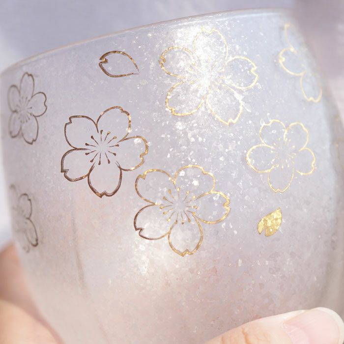 名入れ 桜ハーバリウム&うたかたロックカップセット 雑貨