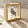 名入れ フレーム入り猫フラワー プリザーブドフラワー