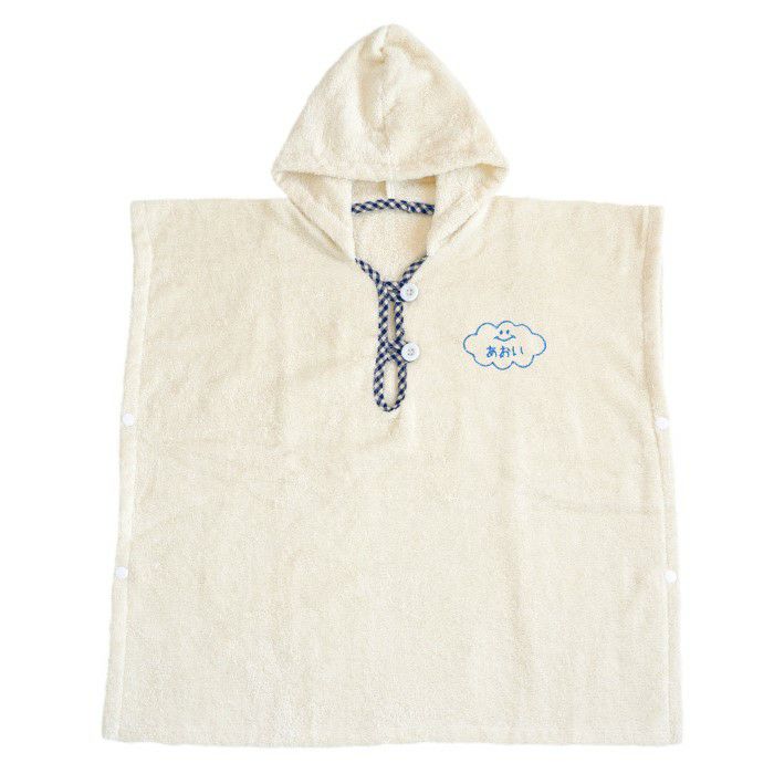 名入れ フード付きベビーバスローブ オーガニックコットン ベビー用品